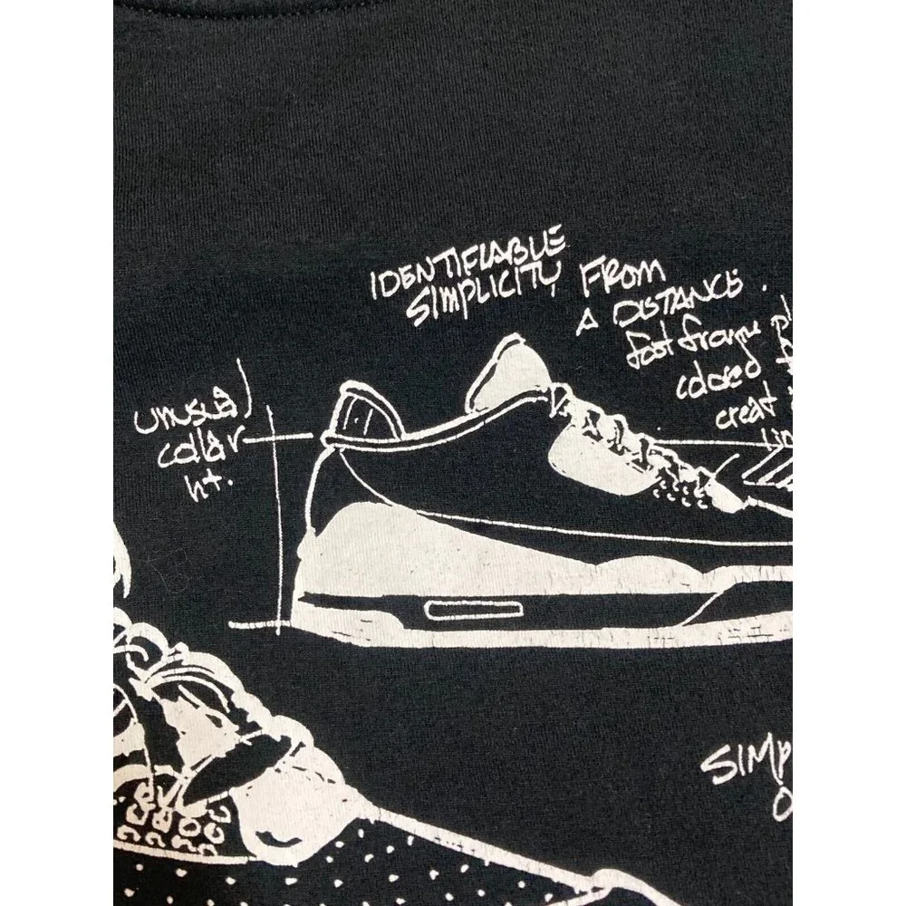 Nike Air Jordan Shirt Adult Large Jordan Retro 3 Tinker Shoes Blueprint See Size